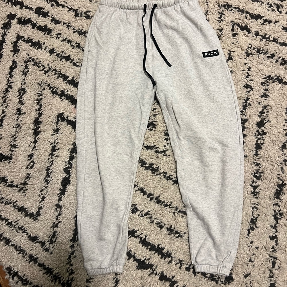 RVCA Light Gray Joggers with Black Drawstring